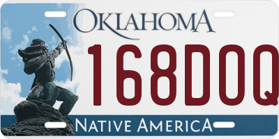OK license plate 168DOQ