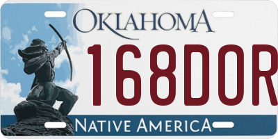 OK license plate 168DOR
