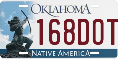 OK license plate 168DOT