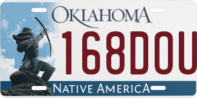 OK license plate 168DOU
