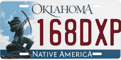 OK license plate 168DXP