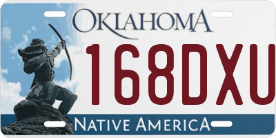 OK license plate 168DXU