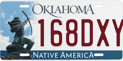 OK license plate 168DXY