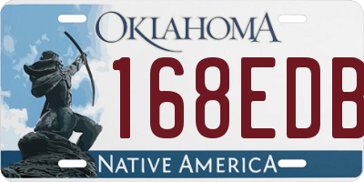 OK license plate 168EDB