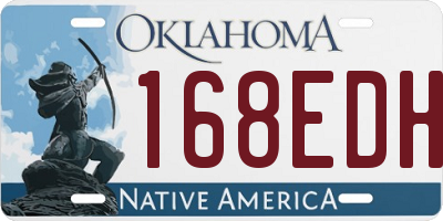 OK license plate 168EDH