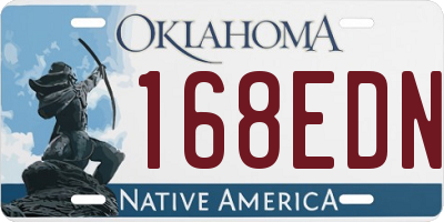 OK license plate 168EDN
