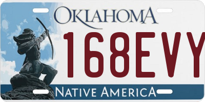 OK license plate 168EVY