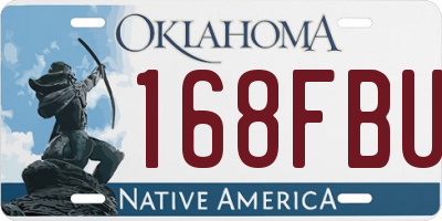 OK license plate 168FBU