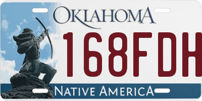OK license plate 168FDH