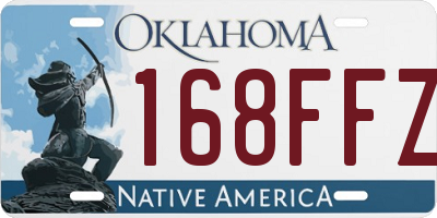OK license plate 168FFZ