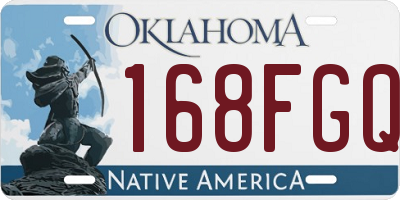 OK license plate 168FGQ