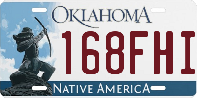 OK license plate 168FHI