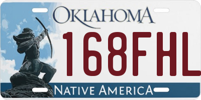 OK license plate 168FHL
