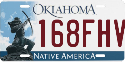 OK license plate 168FHV