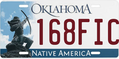 OK license plate 168FIC