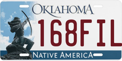 OK license plate 168FIL