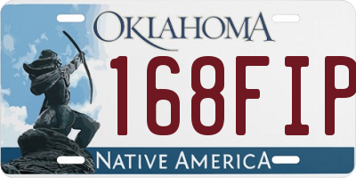 OK license plate 168FIP