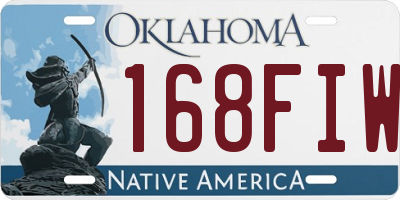 OK license plate 168FIW