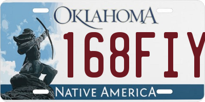 OK license plate 168FIY