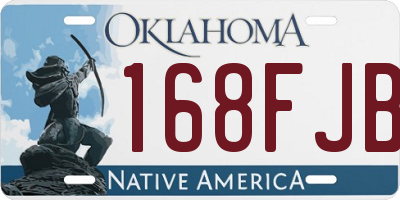 OK license plate 168FJB