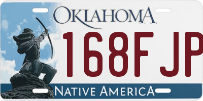 OK license plate 168FJP