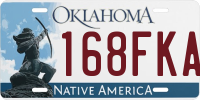 OK license plate 168FKA
