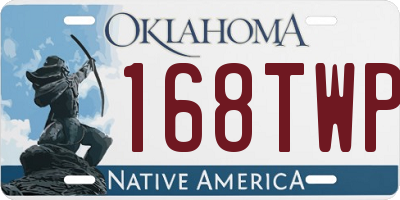 OK license plate 168TWP