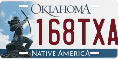 OK license plate 168TXA