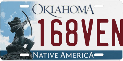 OK license plate 168VEN
