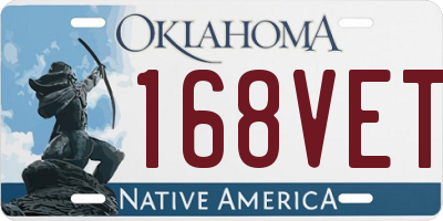 OK license plate 168VET