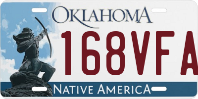 OK license plate 168VFA