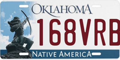 OK license plate 168VRB