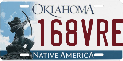OK license plate 168VRE