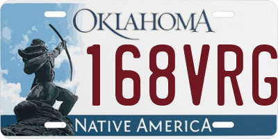 OK license plate 168VRG