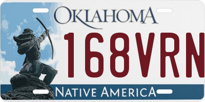 OK license plate 168VRN