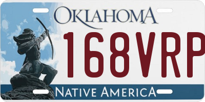 OK license plate 168VRP