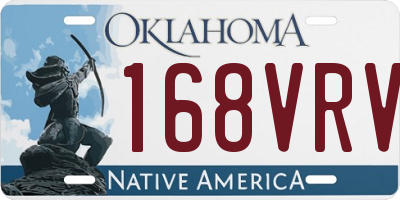 OK license plate 168VRV