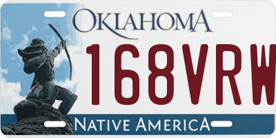 OK license plate 168VRW