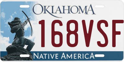 OK license plate 168VSF