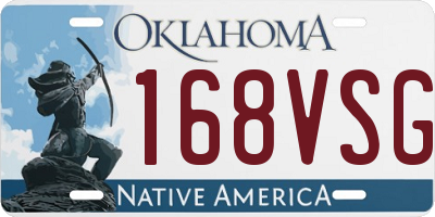 OK license plate 168VSG