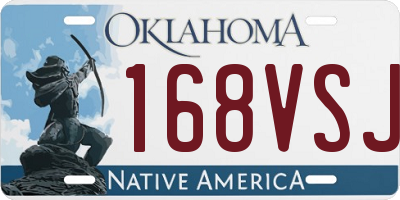 OK license plate 168VSJ