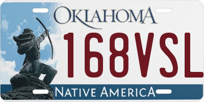 OK license plate 168VSL