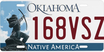 OK license plate 168VSZ