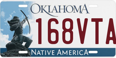 OK license plate 168VTA