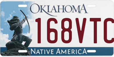 OK license plate 168VTC