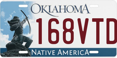 OK license plate 168VTD
