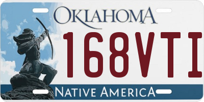 OK license plate 168VTI