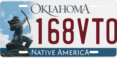 OK license plate 168VTO