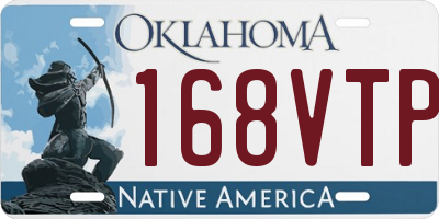 OK license plate 168VTP