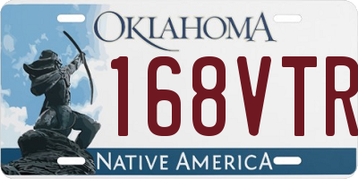 OK license plate 168VTR